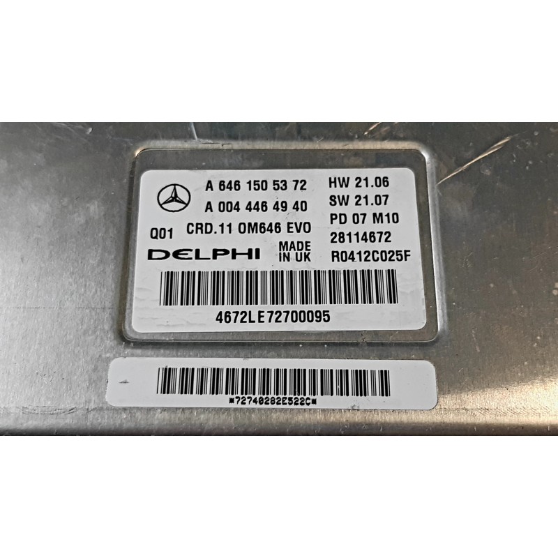 MERCEDES-BENZ DZINĒJA VADĪBAS BLOKS (ECU) A6461505372 / A0044464940