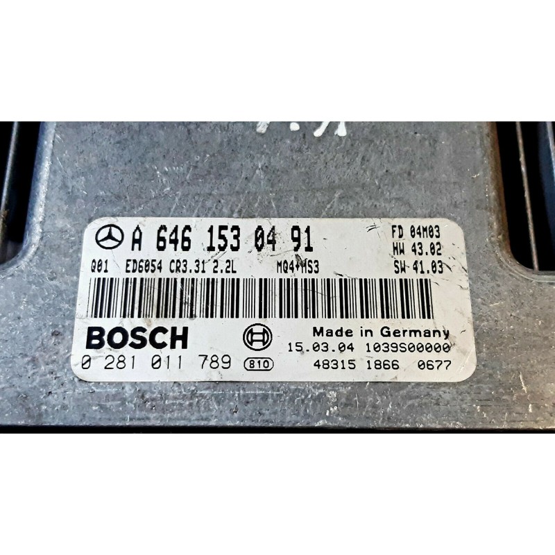 Mercedes Vito 2.2 CDI ECU Engine Control Ecu A6461530491 0281011789