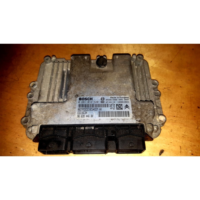 ECU PEUGEOT PARTNER / CITROËN 1.6 HDI VADĪBAS BLOKS 0281012620 / 9663944680
