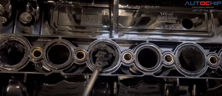 Kvēpu nosēdumi ieplūdes kolektorā EGR darbības dēļ